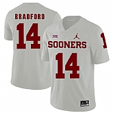 Oklahoma Sooners 14 Sam Bradford White College Football Jersey Dzhi,baseball caps,new era cap wholesale,wholesale hats